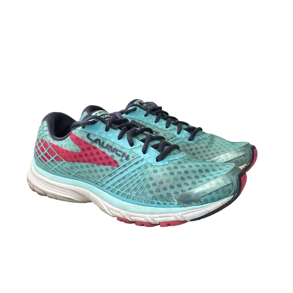Brooks Womens Launch 3 1202061B436 Blue Pink Running Shoes Sneakers Size 8.5